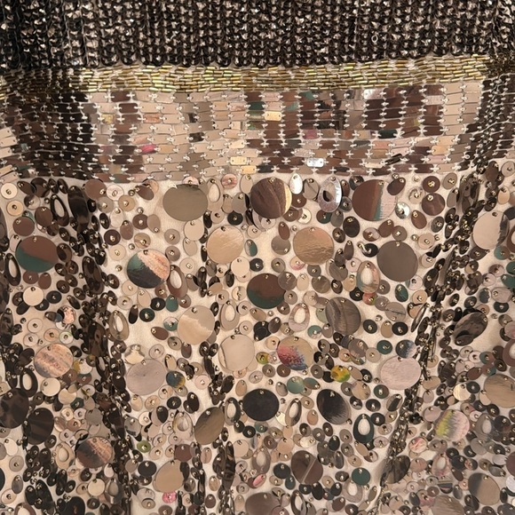 NWT French Connection beaded gold shift dress - Picture 4 of 6